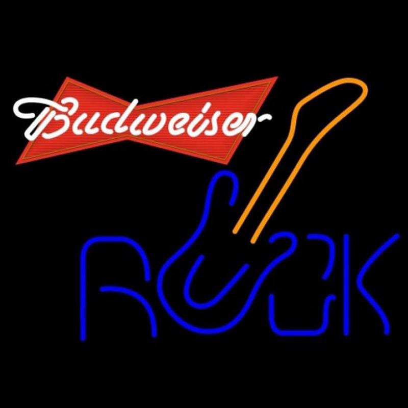 Budweiser Red Rock Guitar Beer Sign Enseigne Néon