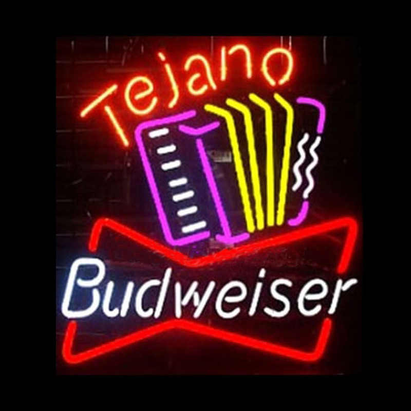 Budweiser Tejano Handcrafted Beer bar Enseigne Néon