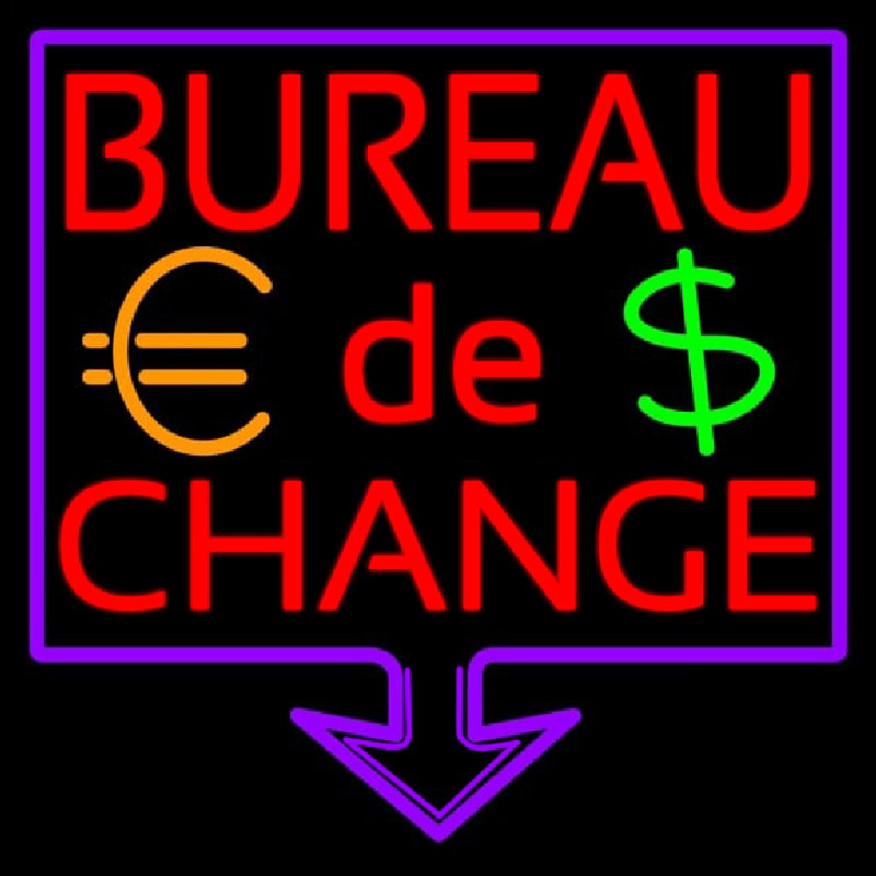 Bureau De Change Enseigne Néon