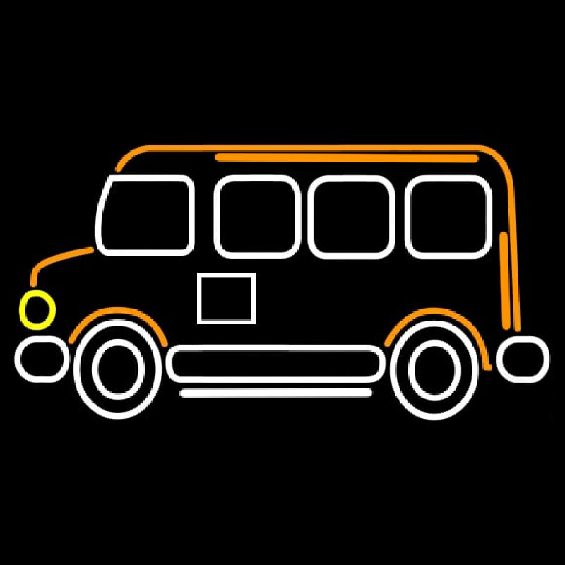 Bus Icon Enseigne Néon