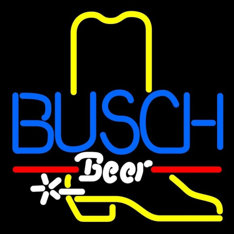Busch Cowboy Boot Beer Sign Enseigne Néon