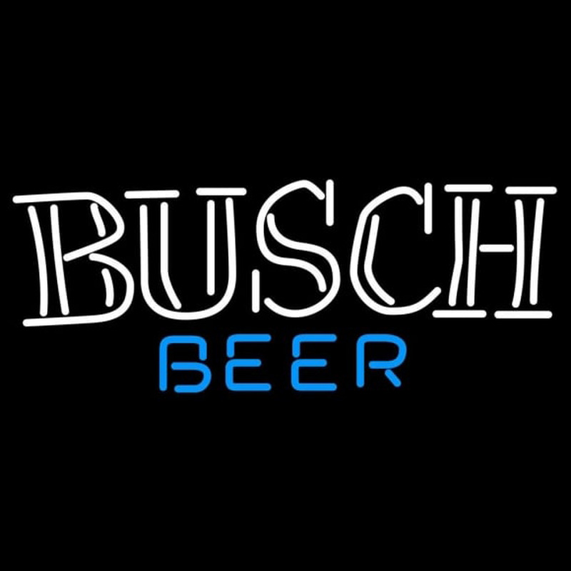 Busch Double Stroke Word Beer Sign Enseigne Néon