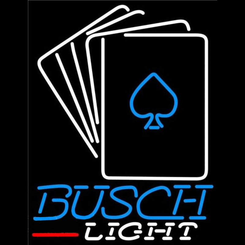 Busch Light Cards Beer Sign Enseigne Néon