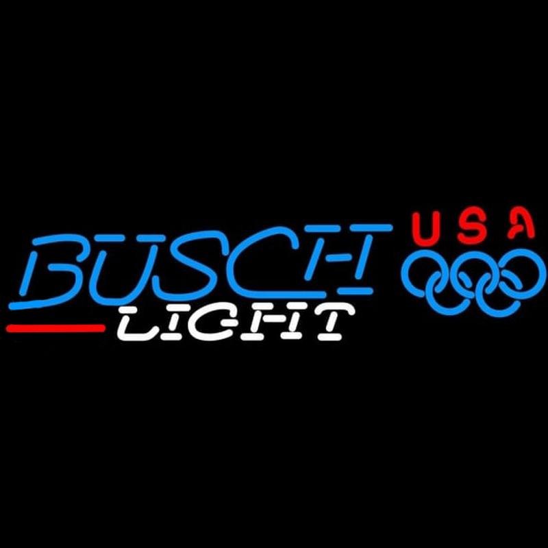 Busch Light Olympic Beer Sign Enseigne Néon