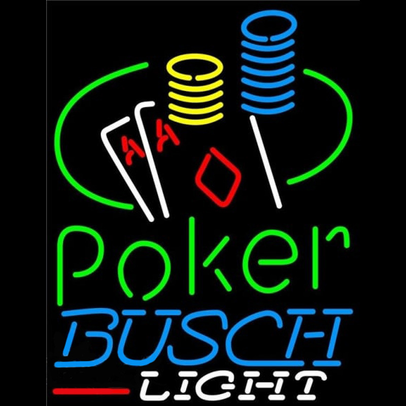 Busch Light Poker Ace Coin Table Beer Sign Enseigne Néon