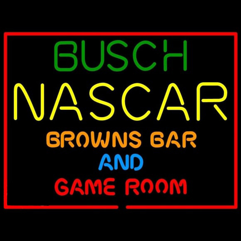 Busch NASCAR Browns Bar and Game Room Enseigne Néon