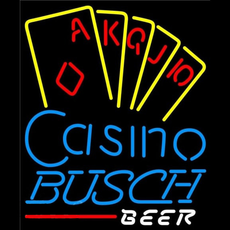 Busch Poker Casino Ace Series Beer Sign Enseigne Néon