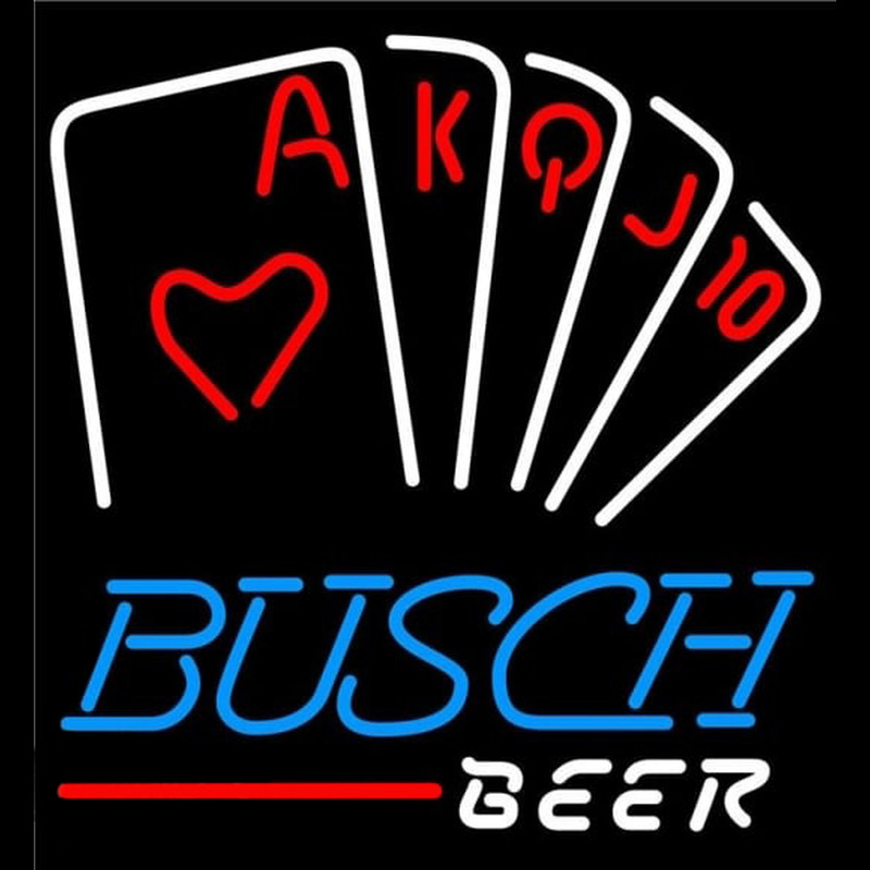 Busch Poker Series Beer Sign Enseigne Néon
