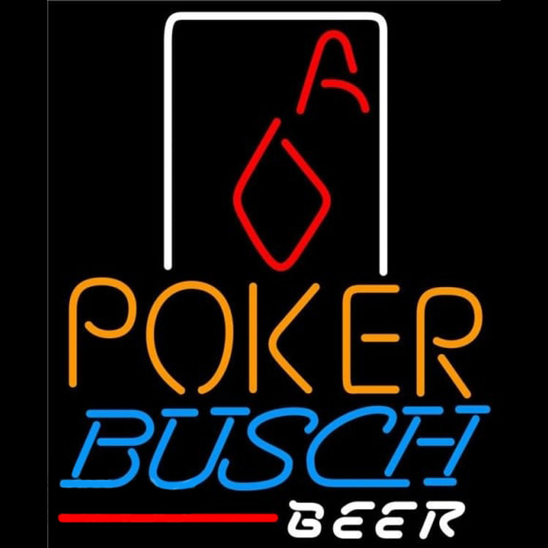 Busch Poker Squver Ace Beer Sign Enseigne Néon