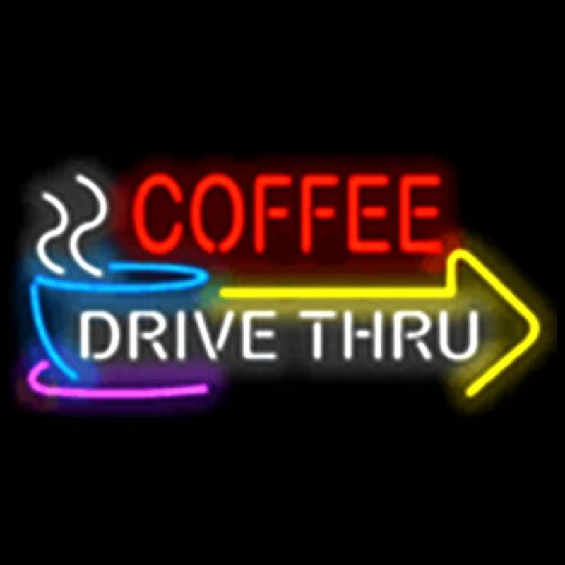 COFFEE DRIVE THRU Enseigne Néon