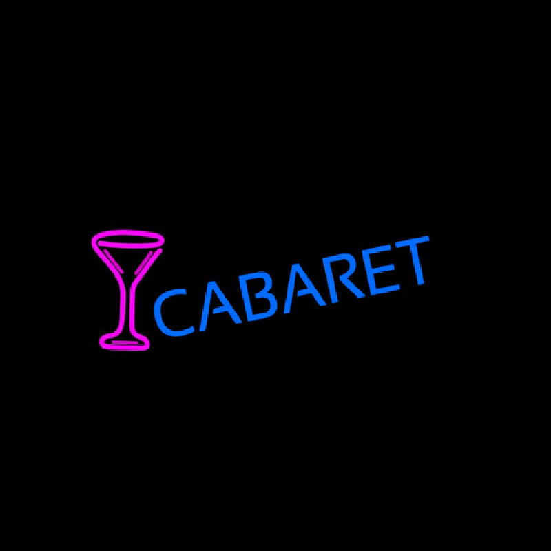 Cabaret With Wine Glass Enseigne Néon