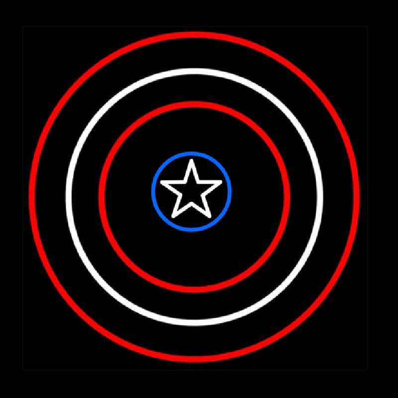 Captain America Shield Enseigne Néon