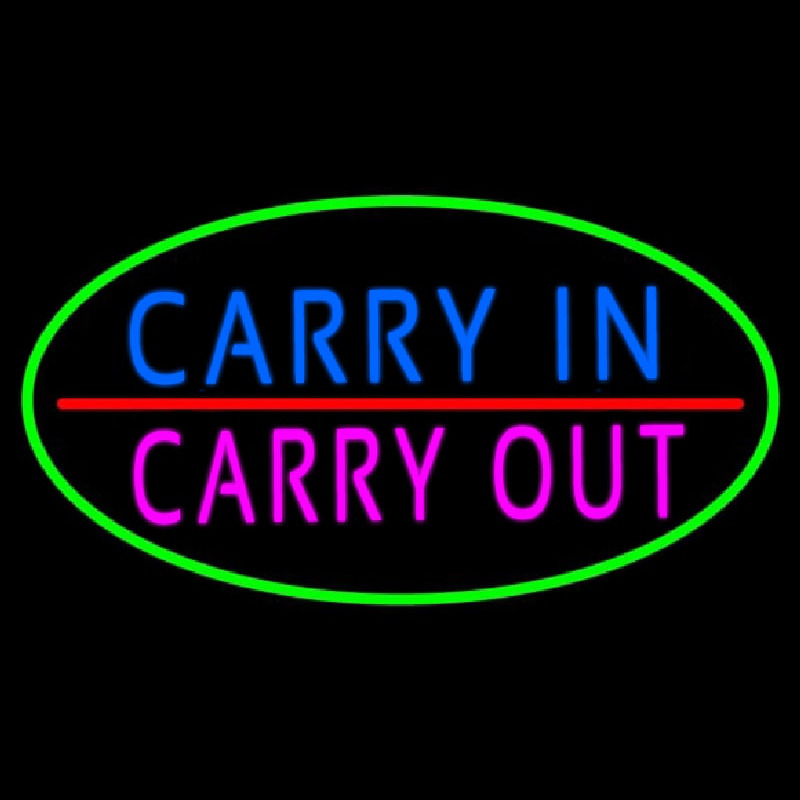 Carry In Carry Out Enseigne Néon