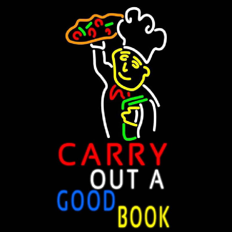 Carry Out A Good Book Enseigne Néon