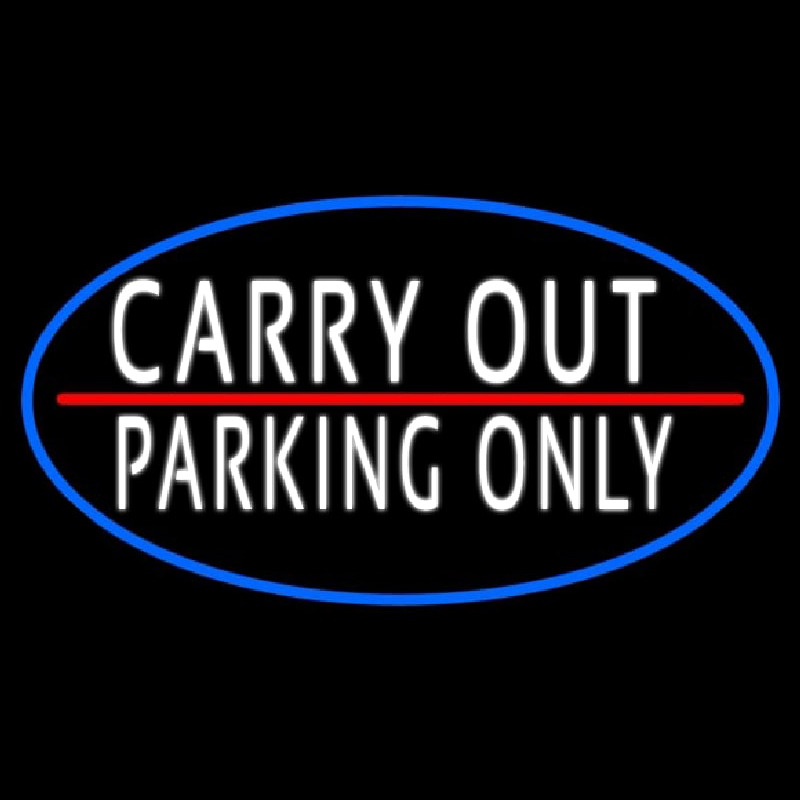 Carry Out Parking Only Enseigne Néon