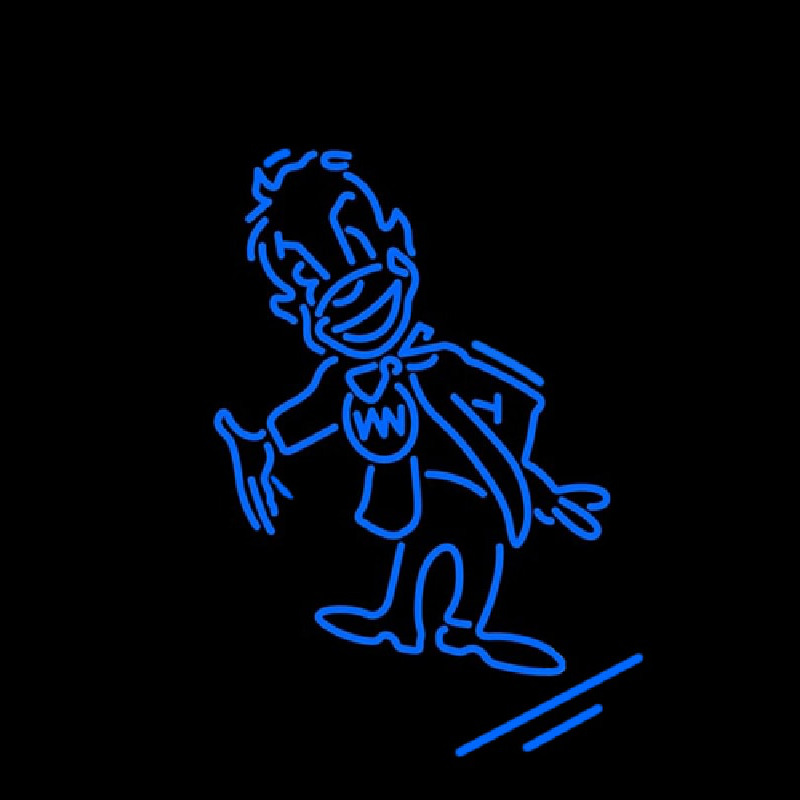 Cartoon Blue Enseigne Néon
