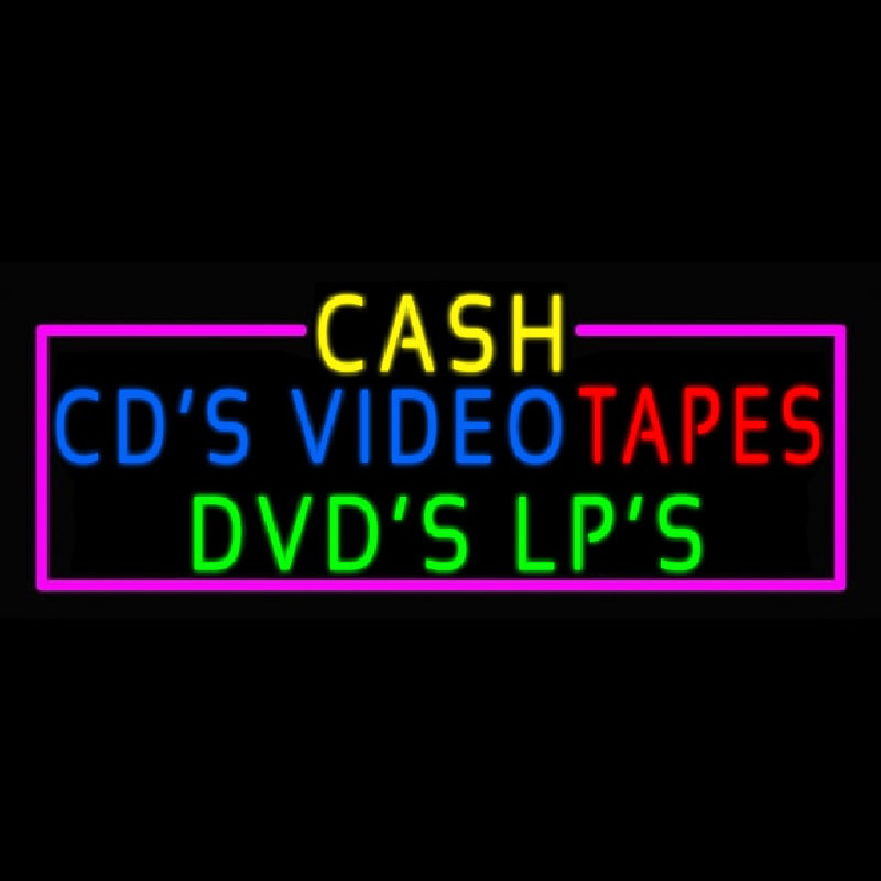 Cash Cds Videos Dvds Lps Tapes Enseigne Néon