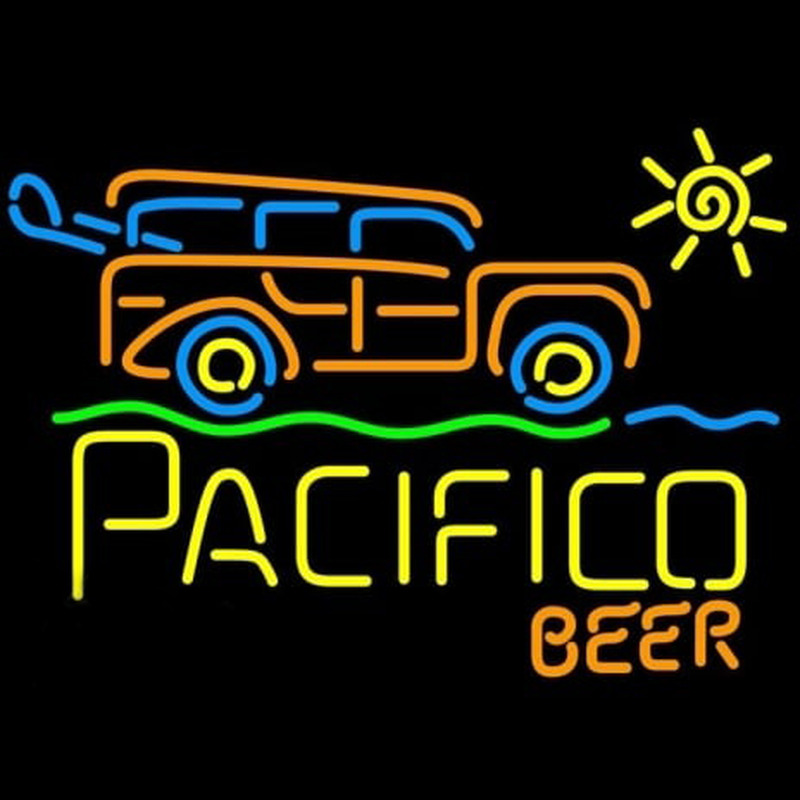 Cerveza Pacifico Sun Bus Enseigne Néon