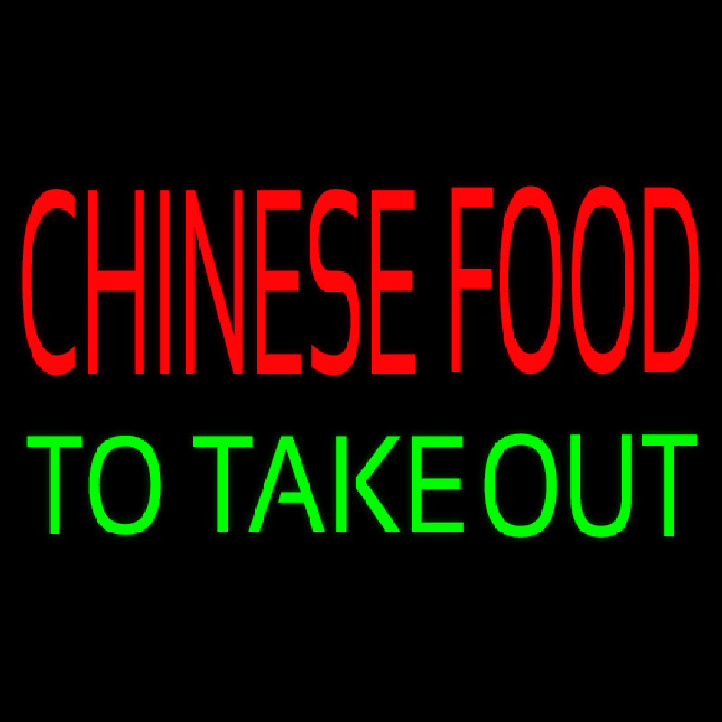 Chinese Food To Take Out Enseigne Néon