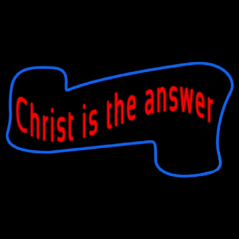 Christ Is The Answer Enseigne Néon