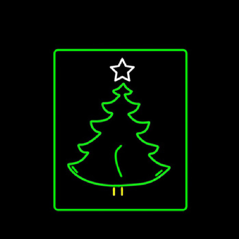 Christmas Tree Logo Enseigne Néon