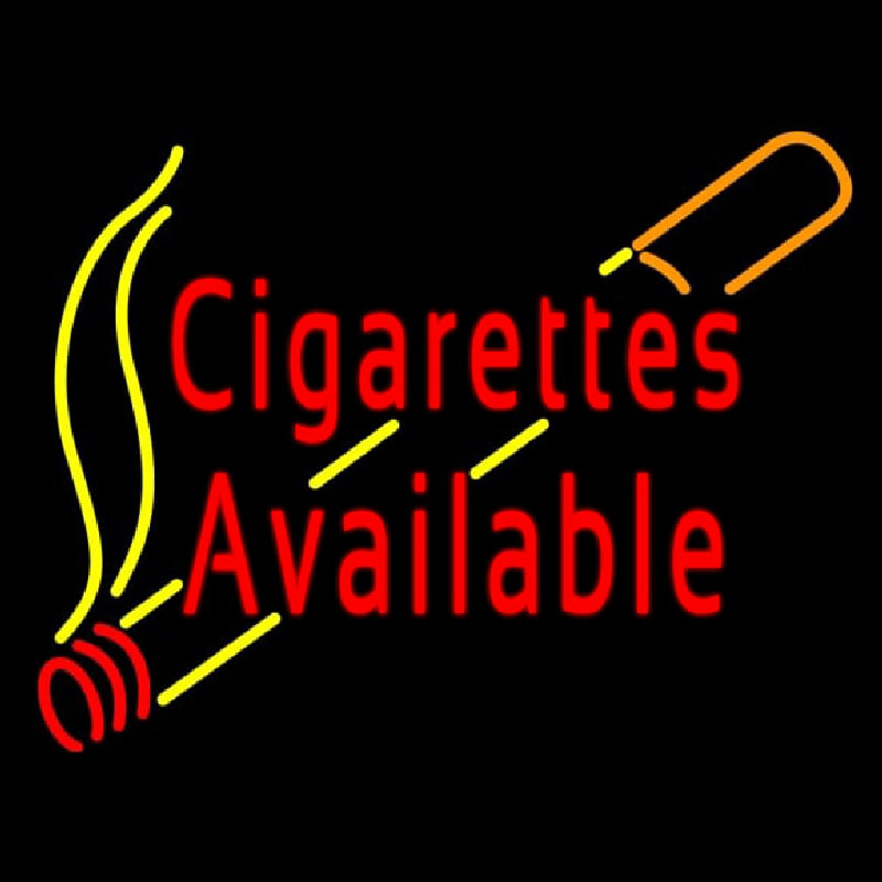 Cigarettes Available Enseigne Néon