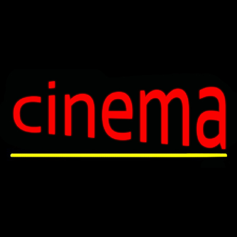 Cinema With Line Enseigne Néon