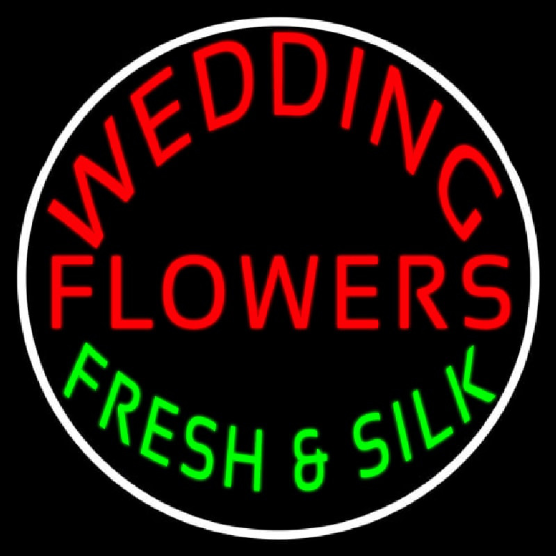 Circle Wedding Flowers Enseigne Néon