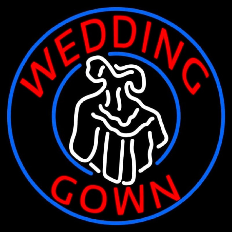 Circle Wedding Gown Logo Enseigne Néon