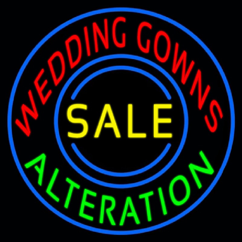 Circle Wedding Gowns Alteration Enseigne Néon