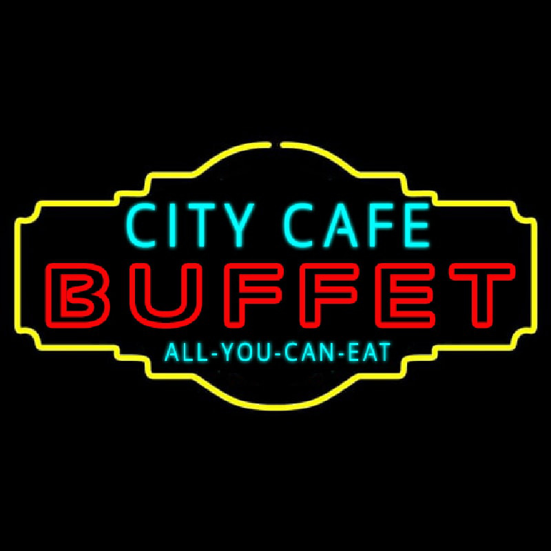 City Cafe All You Can Eat Buffet Enseigne Néon