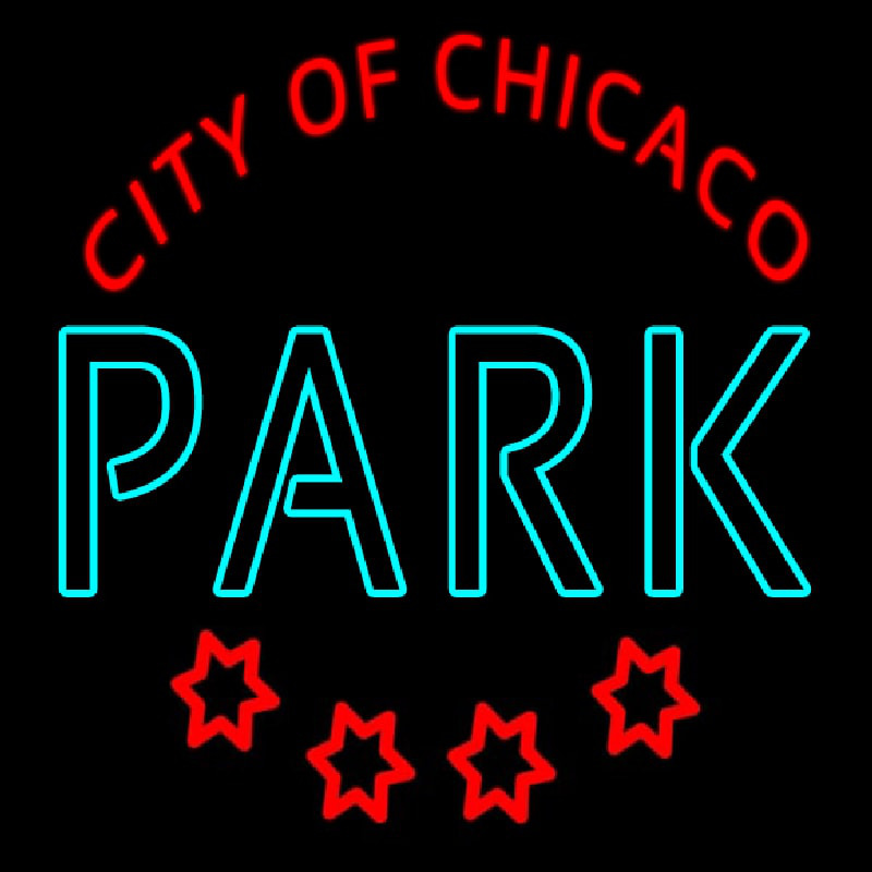 City Of Chicanco Park Enseigne Néon