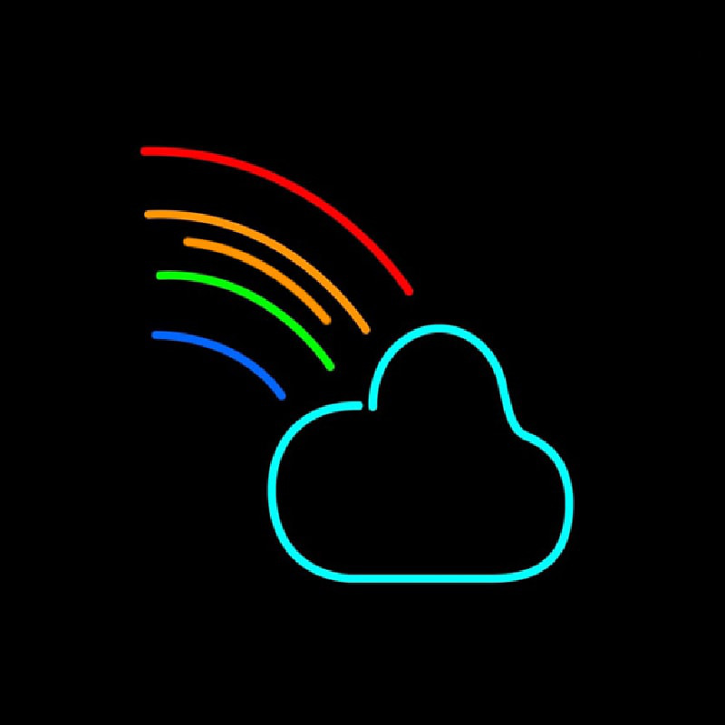 Cloud With Rainbow Enseigne Néon