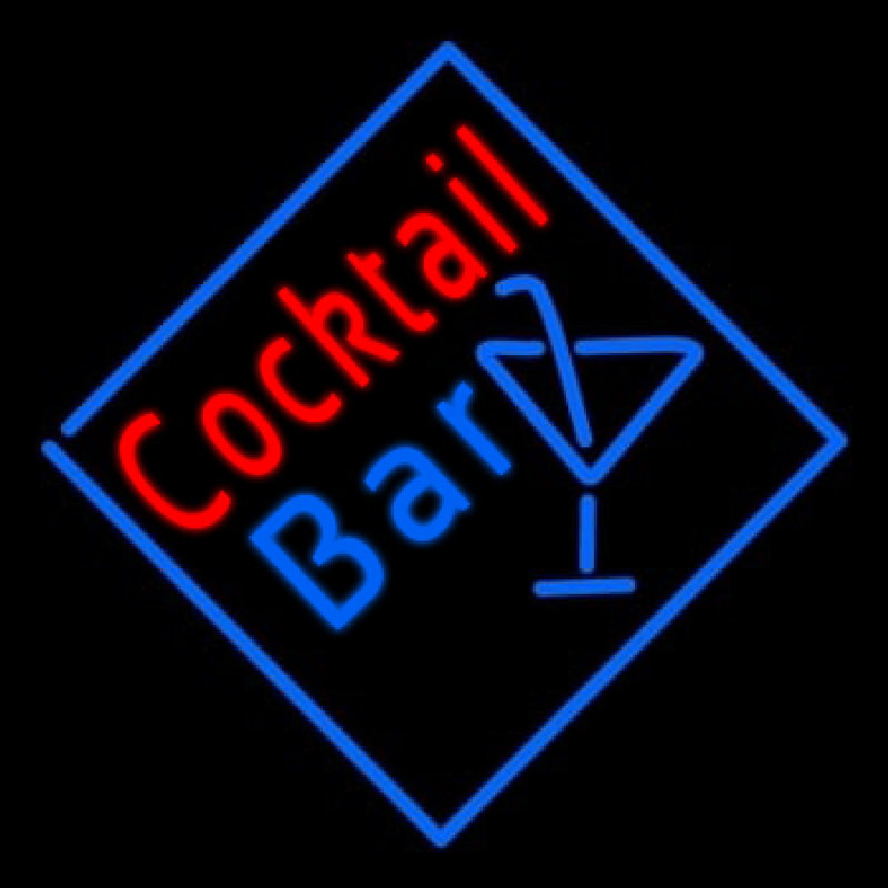 Cocktail Bar With Wine Enseigne Néon