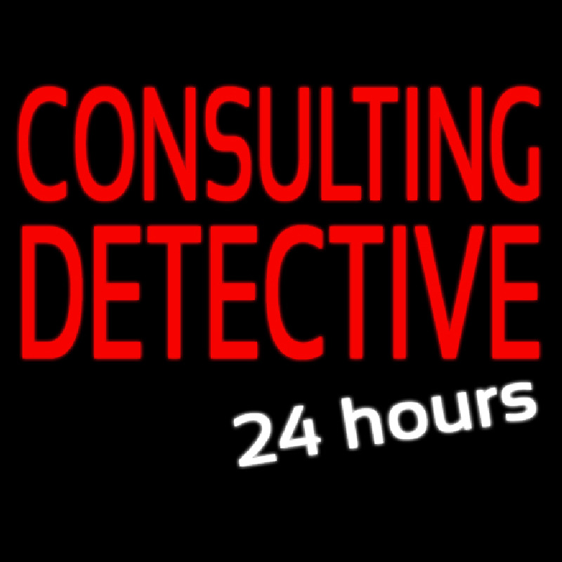 Consulting Detective 24 Hours Enseigne Néon
