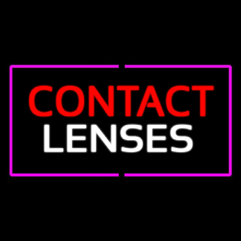Contact Lenses With Pink Border Enseigne Néon