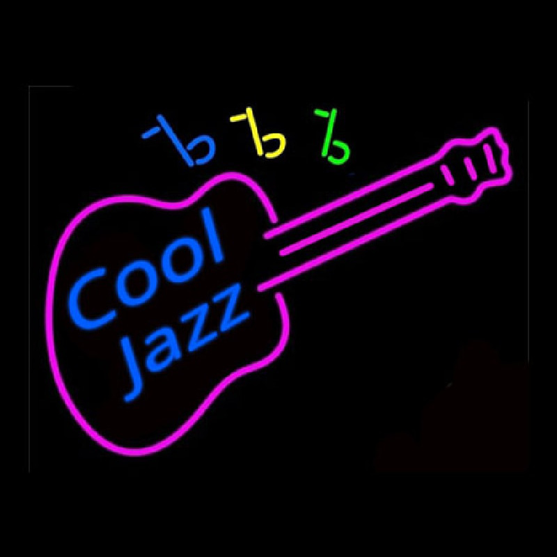 Cool Jazz Guitar Enseigne Néon