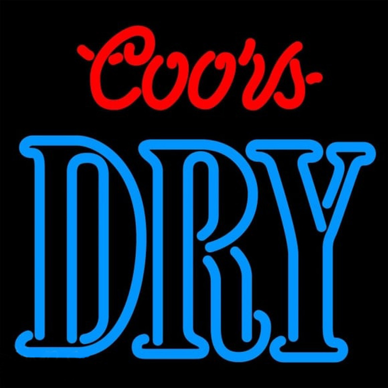 Coors Dry Beer Sign Enseigne Néon