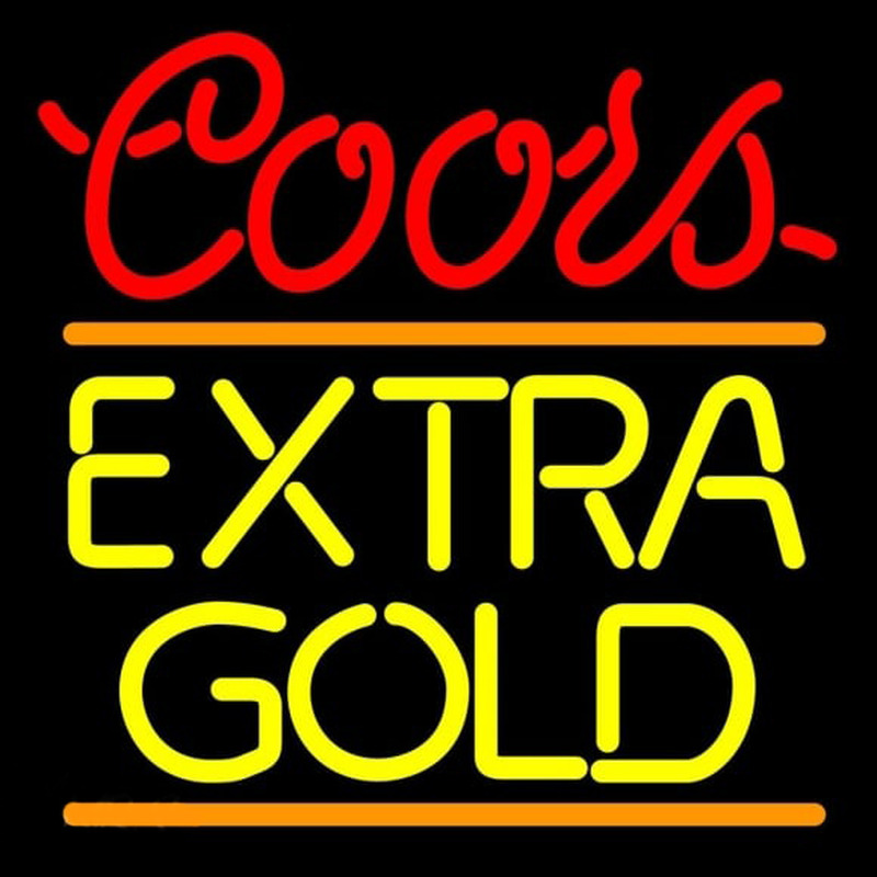 Coors E tra Gold Beer Sign Enseigne Néon
