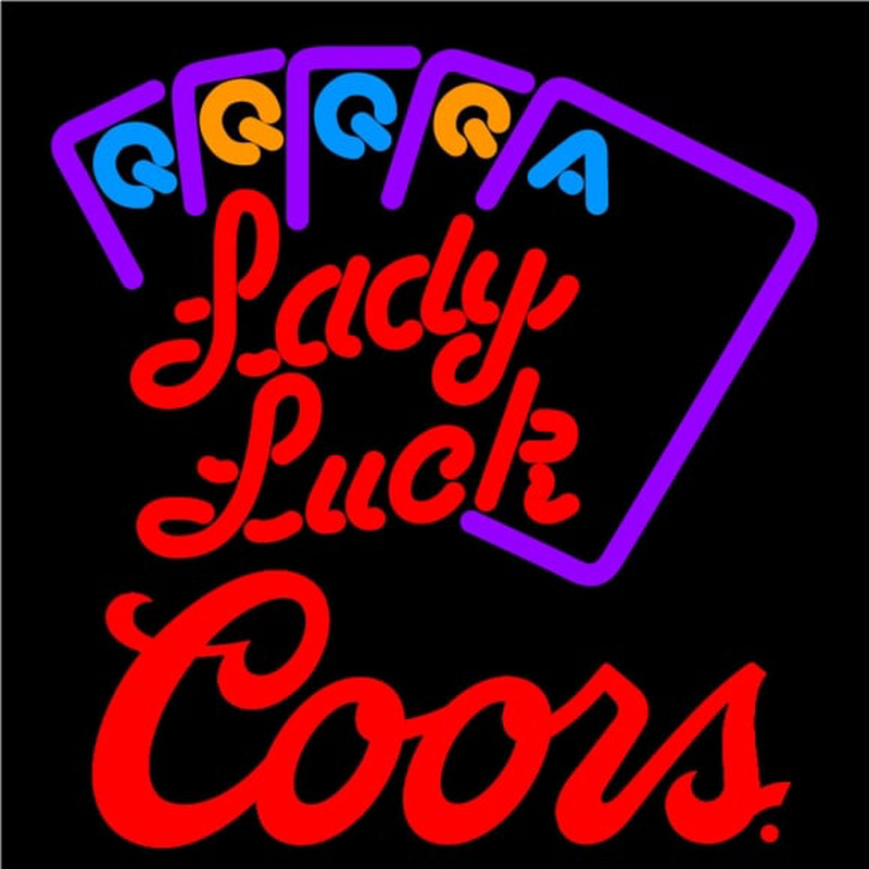 Coors Lady Luck Series Enseigne Néon