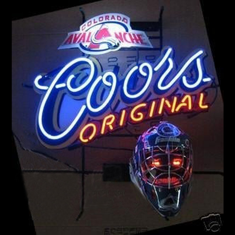 Coors Light Avalanche Helmet Beer Sign Enseigne Néon