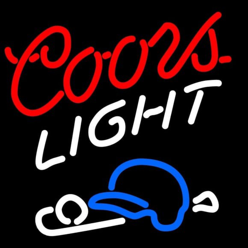 Coors Light Baseball Beer Sign Enseigne Néon