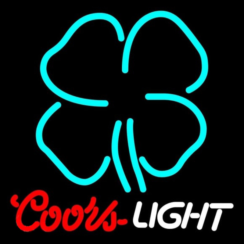 Coors Light Clover Beer Sign Enseigne Néon