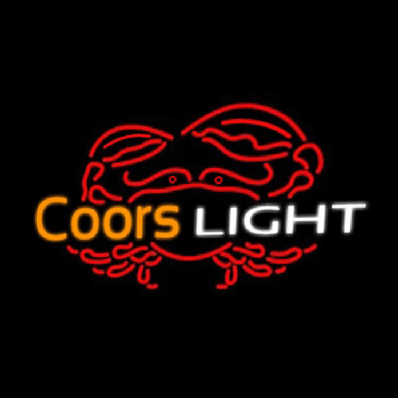 Coors Light Crab Enseigne Néon