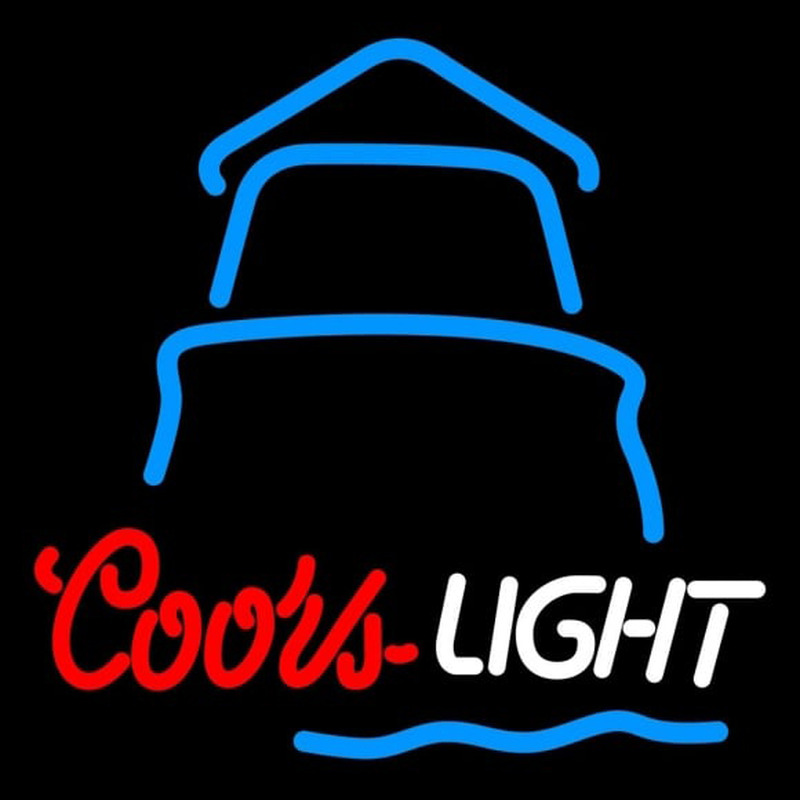 Coors Light Day Lighthouse Beer Sign Enseigne Néon