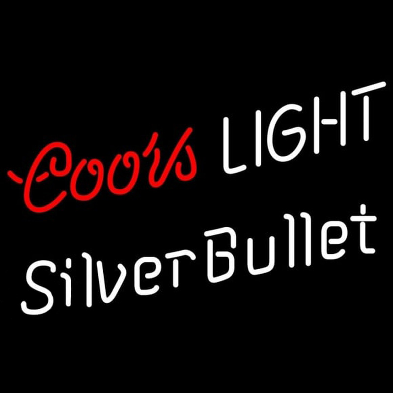 Coors Light Double Line Silver Bullet Beer Sign Enseigne Néon