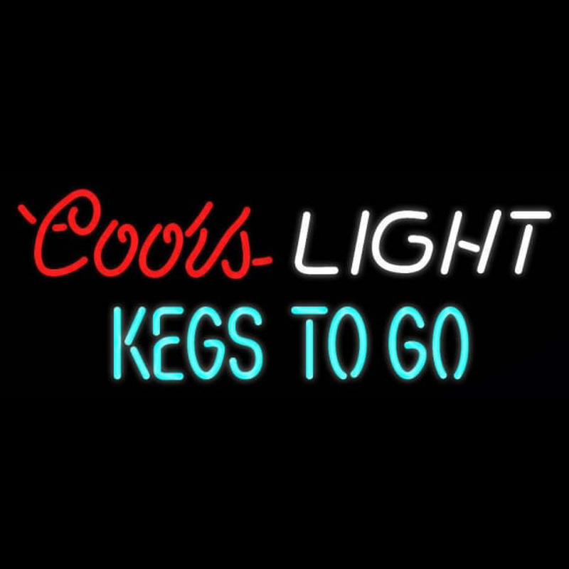 Coors Light Kegs to Go Beer Real Neon Glass Tube Enseigne Néon