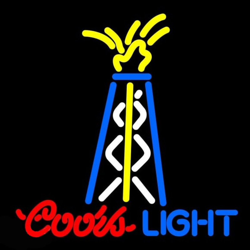 Coors Light Oil Well Beer Sign Enseigne Néon