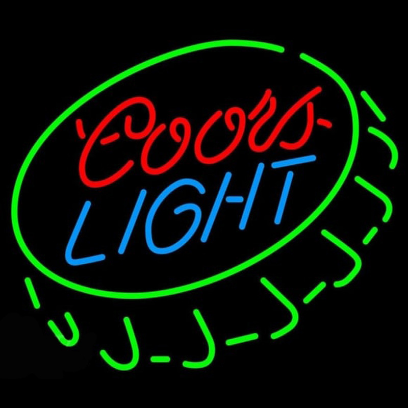 Coors Light Open Bottlecap Beer Sign Enseigne Néon