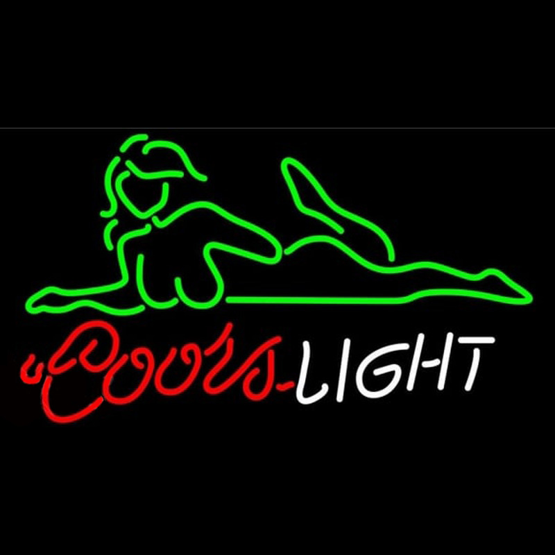 Coors Light Se y Girl Beer Sign Enseigne Néon